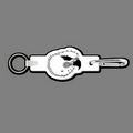 Key Clip W/ Key Ring & Angry Eagle (Face) Key Tag